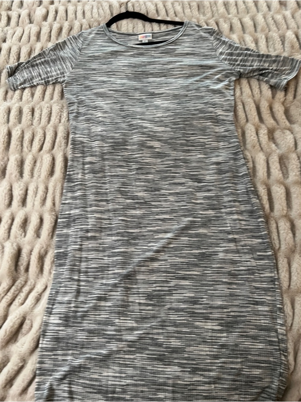 LuLaRoe Julia Gray Heathered Midi Dress
